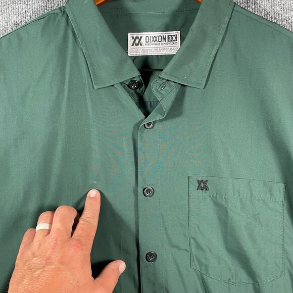 Dixxon Performance Bamboo Series Button Up Shirt Men's 3X Green Casual - Picture 2 of 12